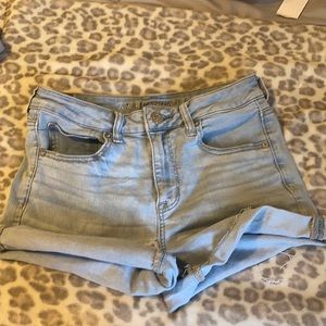 high waisted jean shorts